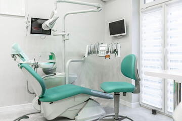 dental office, dental clinic, dentist chair, dental tools