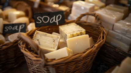 Explore our selection of artisan soaps, ideal for adding a rustic touch to your bathroom decor