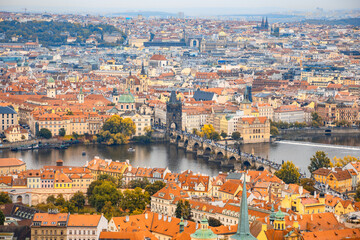 Prague, Czech Republic - Prague Royal Palace overlooking the city
