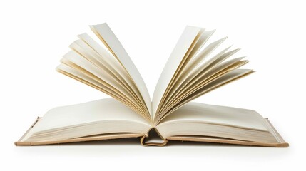 Fototapeta premium Book open on white background with cover