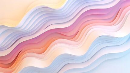 Pastel gradient spectrum line waves in a sleek and modern minimalist style on white