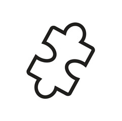 Vector line puzzle jigsaw icon