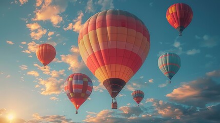 Obraz premium Colorful hot air balloons in the sky