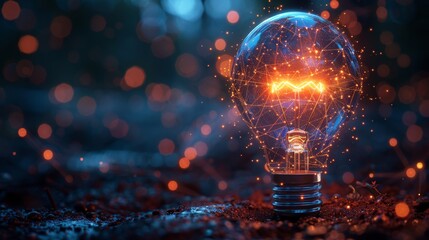 Electric light bulb bright