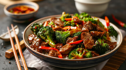 Asian style beef broccoli 