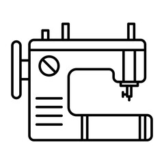 Sewing Machine Vector Line icon Design