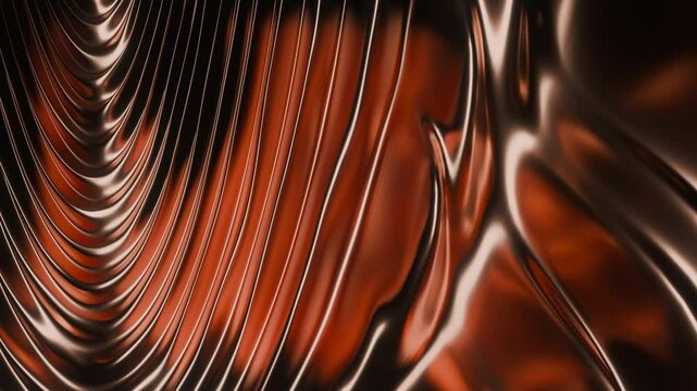 Elegant fluid art in metallic tones with stunning copper accents, exuding a sophisticated aesthetic. Design