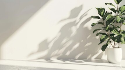 Minimalist Interior Design with Sunlight and Greenery