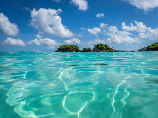 Trunk Bay in the Virgin Islands  National Park  on the island of St John in the US Virgin Islands © Jim Schwabel