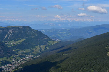 Schöne Landschaft auf Seceda in Südtirol 