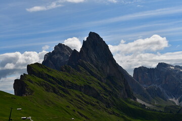 Schöne Landschaft auf Seceda in Südtirol 