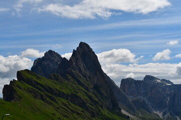 Schöne Landschaft auf Seceda in Südtirol 