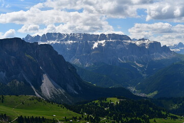 Schöne Landschaft auf Seceda in Südtirol 