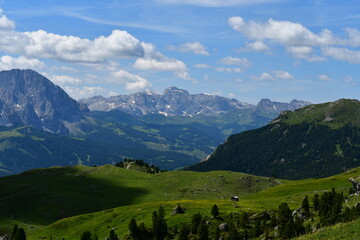 Fototapeta premium Schöne Landschaft auf Seceda in Südtirol 