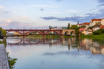 Obraz premium Maribor, Slovenia. Beauty of the historic center, typical streets, squares, underground cellar and the beauty of a city with Austrian architecture. Famous for wine. Second largest city in Slovenia.