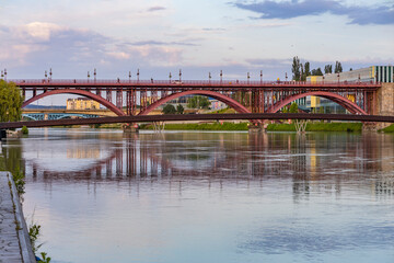 Naklejka premium Maribor, Slovenia. Beauty of the historic center, typical streets, squares, underground cellar and the beauty of a city with Austrian architecture. Famous for wine. Second largest city in Slovenia.