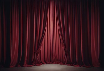 Dark velvet curtains theater background screen, wallpapre, texture, set, sample