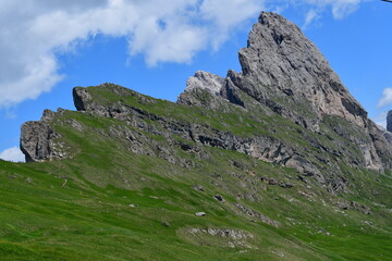 Schöne Landschaft auf Seceda in Südtirol 