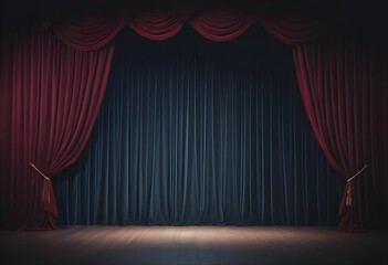 Dark velvet curtains theater background screen, wallpapre, texture, set, sample