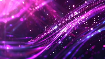 Vibrant purple waves with glowing dots create a mesmerizing and futuristic digital landscape