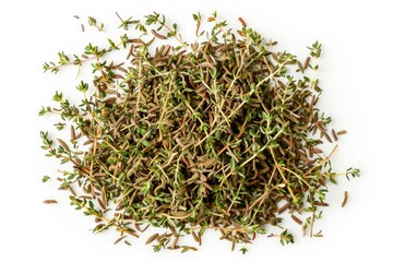 A pile of sprouts arranged neatly on a white background, great for health and wellness related content