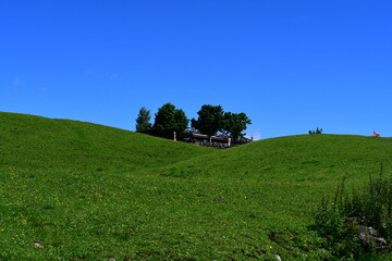 Schöne Landschaft bei Völs am Schlern in Südtirol 