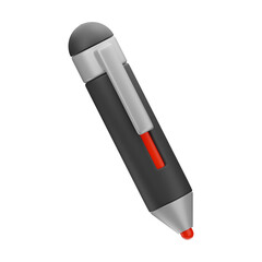 Premium pen education icon 3d rendering on isolated background