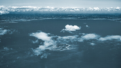 Fototapeta premium belle ile en mer island from aerial view in french brittany in morbihan 