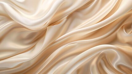 Fototapeta premium Abstract vector background resembling luxury beige or creamcolored fabric waves or liquid textures Soft creases resembling satin silk or cotton materials