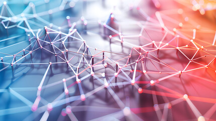 Abstract Representation of Connectivity and Communication Through Interconnected Nodes and Lines