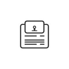 folder minimalist line art icon logo symbol