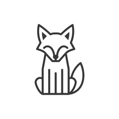 Fototapeta premium fox minimalist line art icon logo symbol