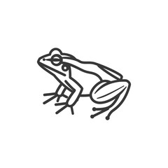 frog minimalist line art icon logo symbol