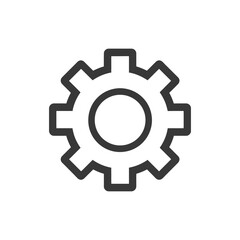gear minimalist line art icon logo symbol