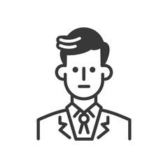 gentleman minimalist line art icon logo symbol