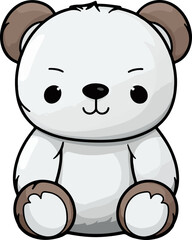 Naklejka premium plushie vector illustration isolated on transparent background. 