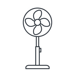 Obraz premium standing air fan ventilator icon- vector illustration