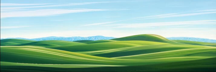 Obraz premium Abstract volumetric watercolor landscape with layered shapes and flowing forms, creating a vibrant and artistic scene. Perfect for creative themes.