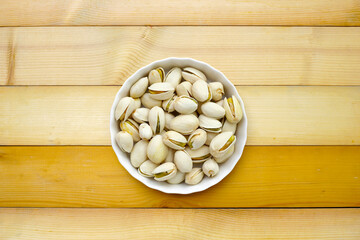 Roasted salted pistachios, delicious snack