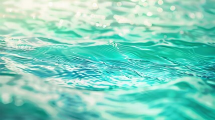 Seawater Gradient Background: Blue to Mint Colors - Pastel Summer Wallpaper Banner