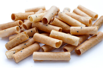 Thai snack, crispy coconut rolls