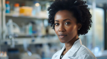 Fototapeta premium Research Scientist Conducting Research in Laboratory