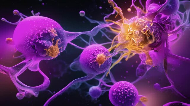 A timelapse image showing the progression of phagocytosis in macrophages from initial capture to digestion of the ingested particle.