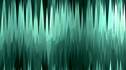 Dynamic modern background created by abstract green pattern with jagged vertical stripes