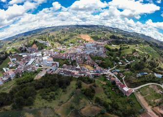 San Vicente Ferrer, Antioquia - Colombia. April 24, 2024. Town anchored in the foothills of a hill and whose foundation dates back to the 18th century.