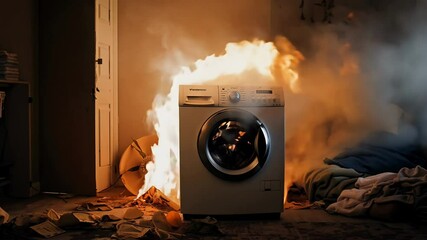 Washing Machine Fire in a Residential Home