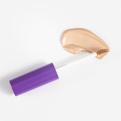 An elegant sample of a cosmetic swatch showcasing a rich shade and silky texture. Perfect for use in advertising campaigns, product catalogs, and sales presentations.