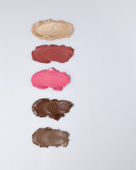An elegant sample of a cosmetic swatch showcasing a rich shade and silky texture. Perfect for use in advertising campaigns, product catalogs, and sales presentations.
