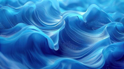 Obraz premium Azure Waves Fluid Patterns in Blue