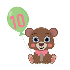 10 year old birthday teddy bear.